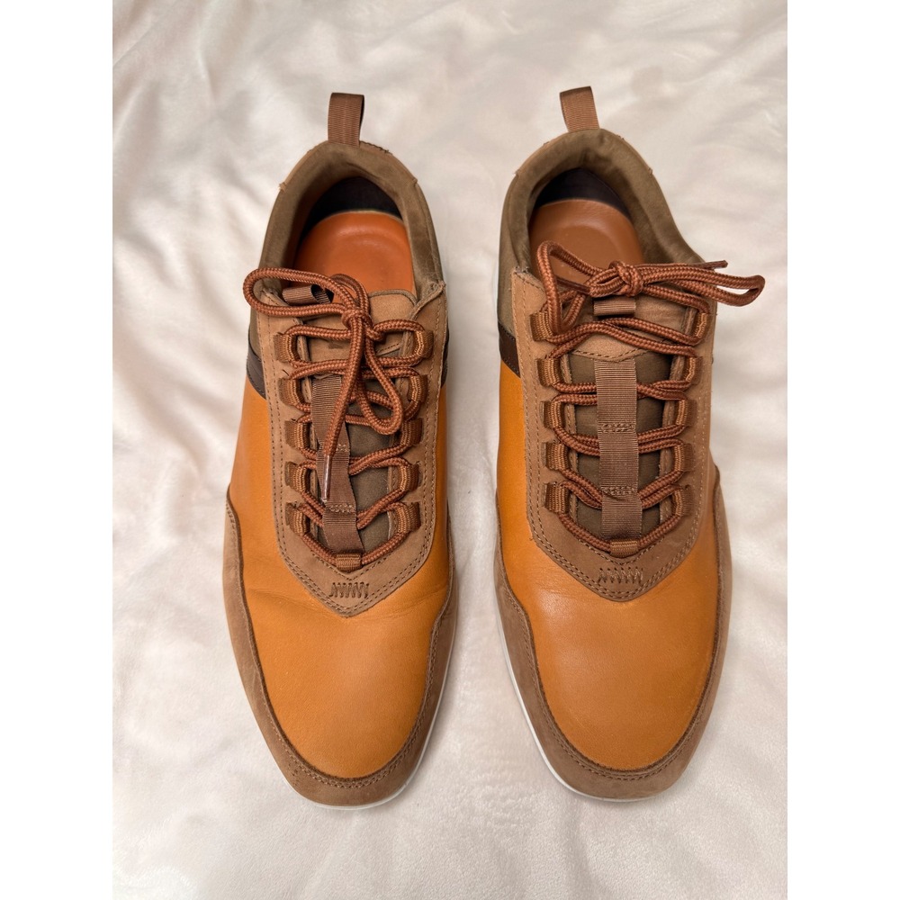 Wolf & Shepherd Crossover Victory Trainer Cognac Tan Leather Sneakers Shoes 11
